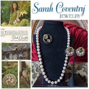 3PCS💥1955-1970💯SARAH COVENTRY PINK AND GREEN SET